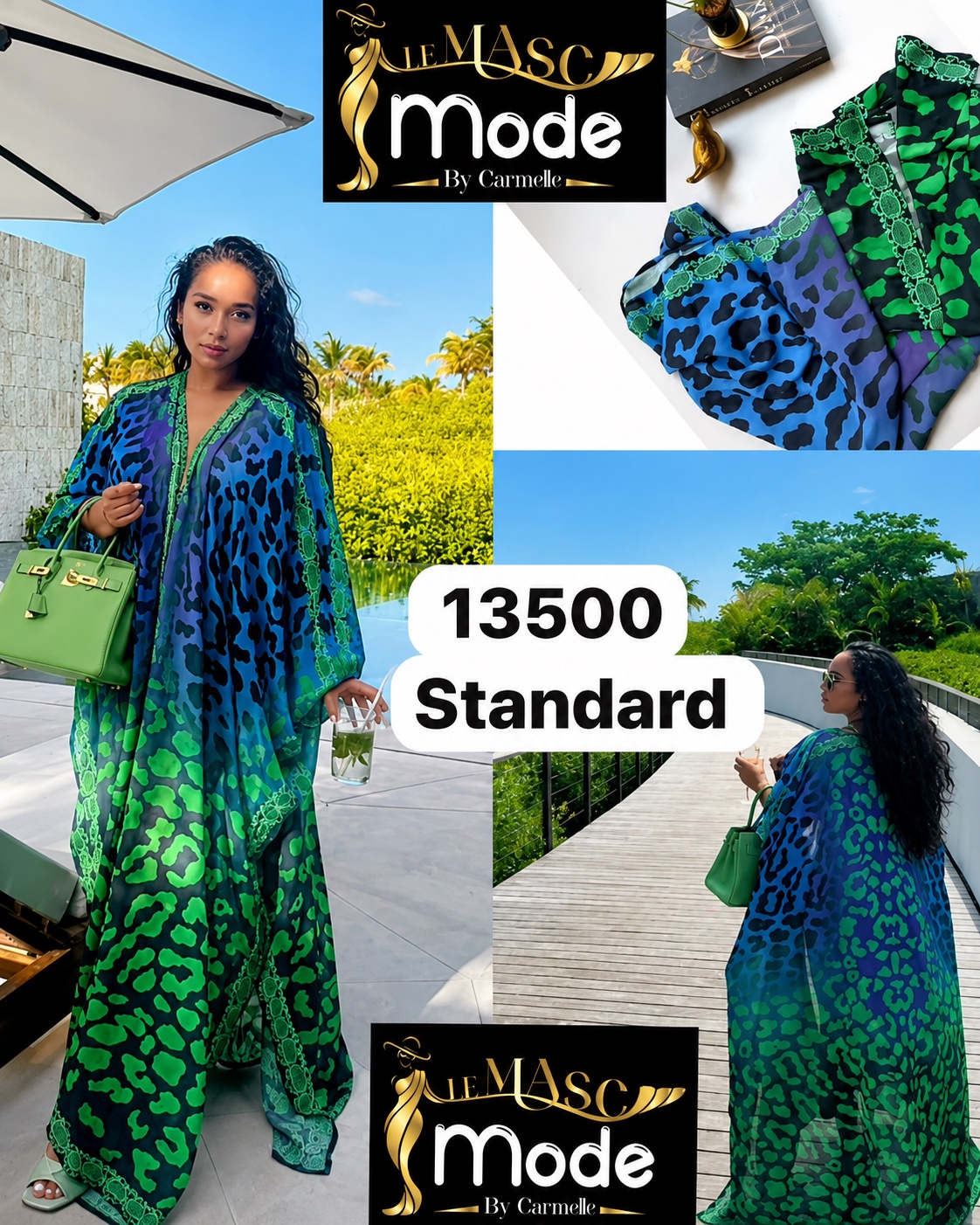 Kaftan léopard dégradé