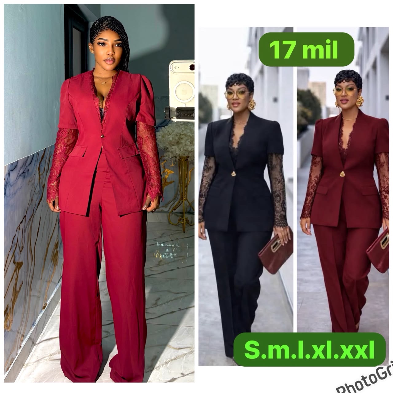 Ensemble tailleur chic avec dentelle
