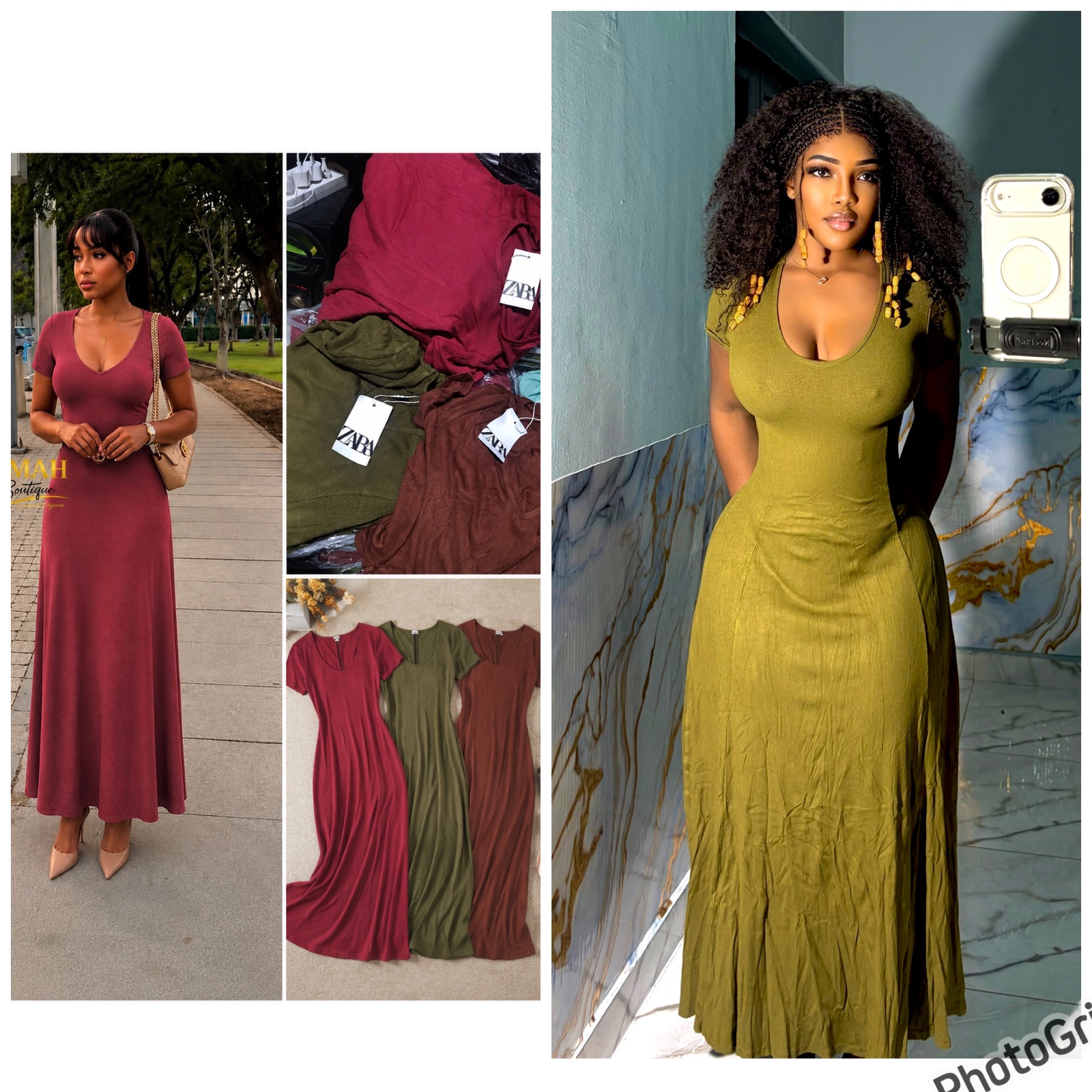 Robe longue fluide en maille
