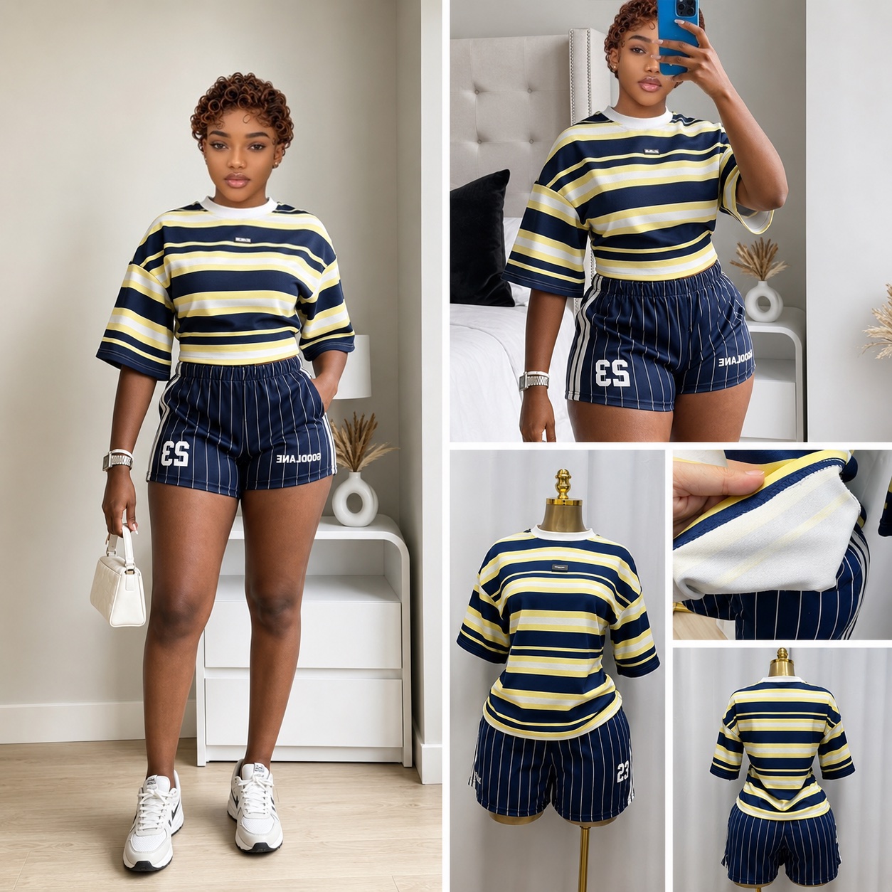 Ensemble Sporty Chic Rayé