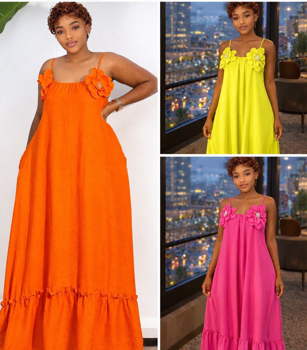 Robe longue fleurie chic