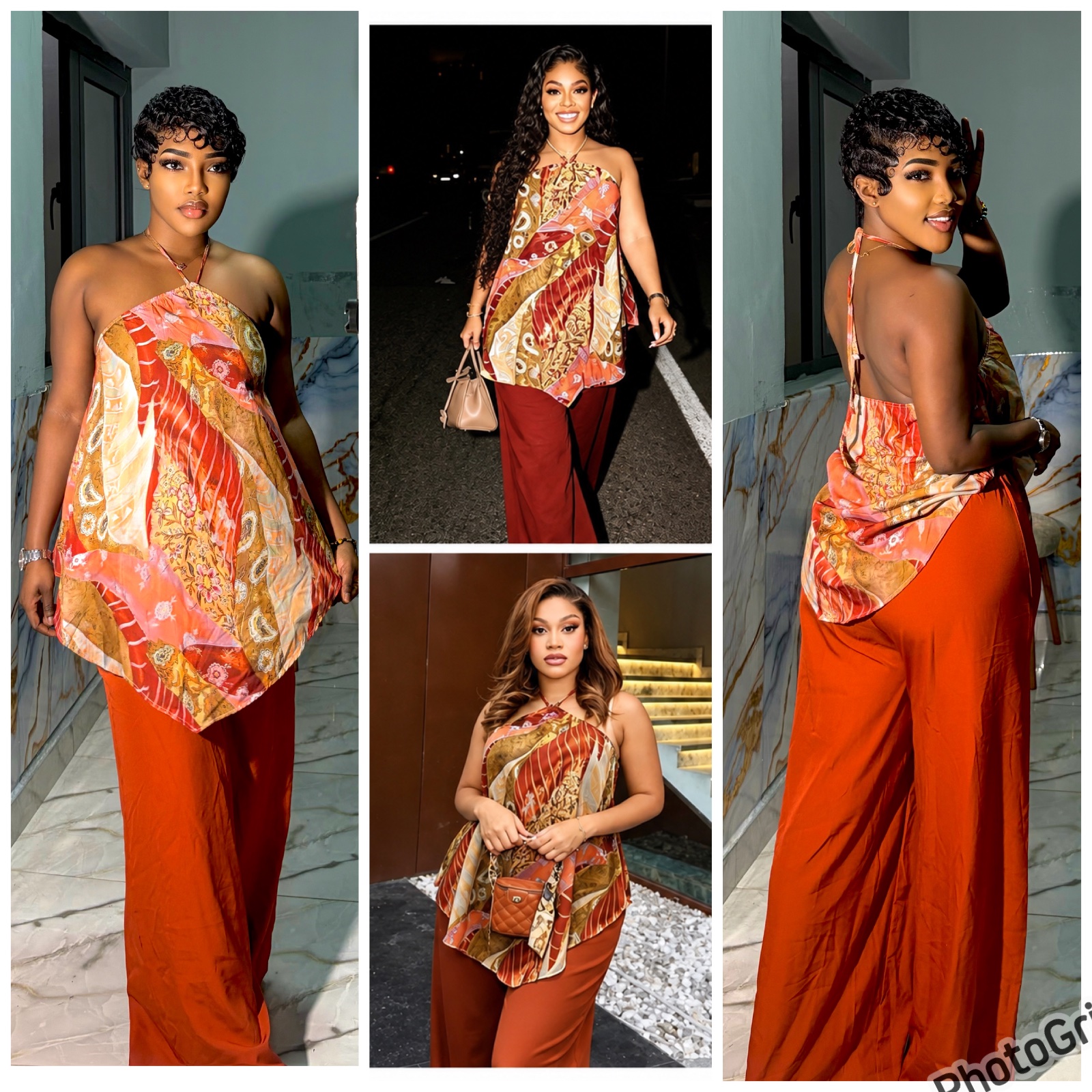 Ensemble asymétrique imprimé