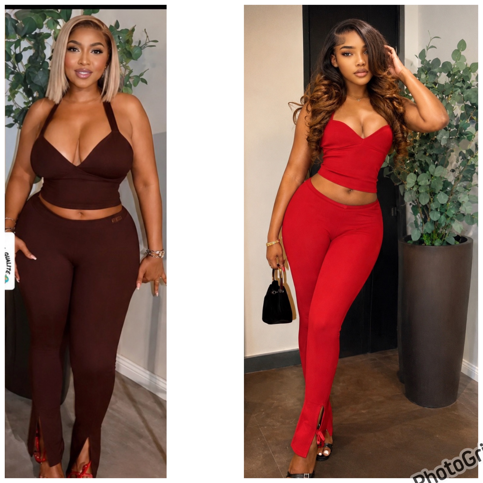 Ensemble Top et Pantalon Fendu