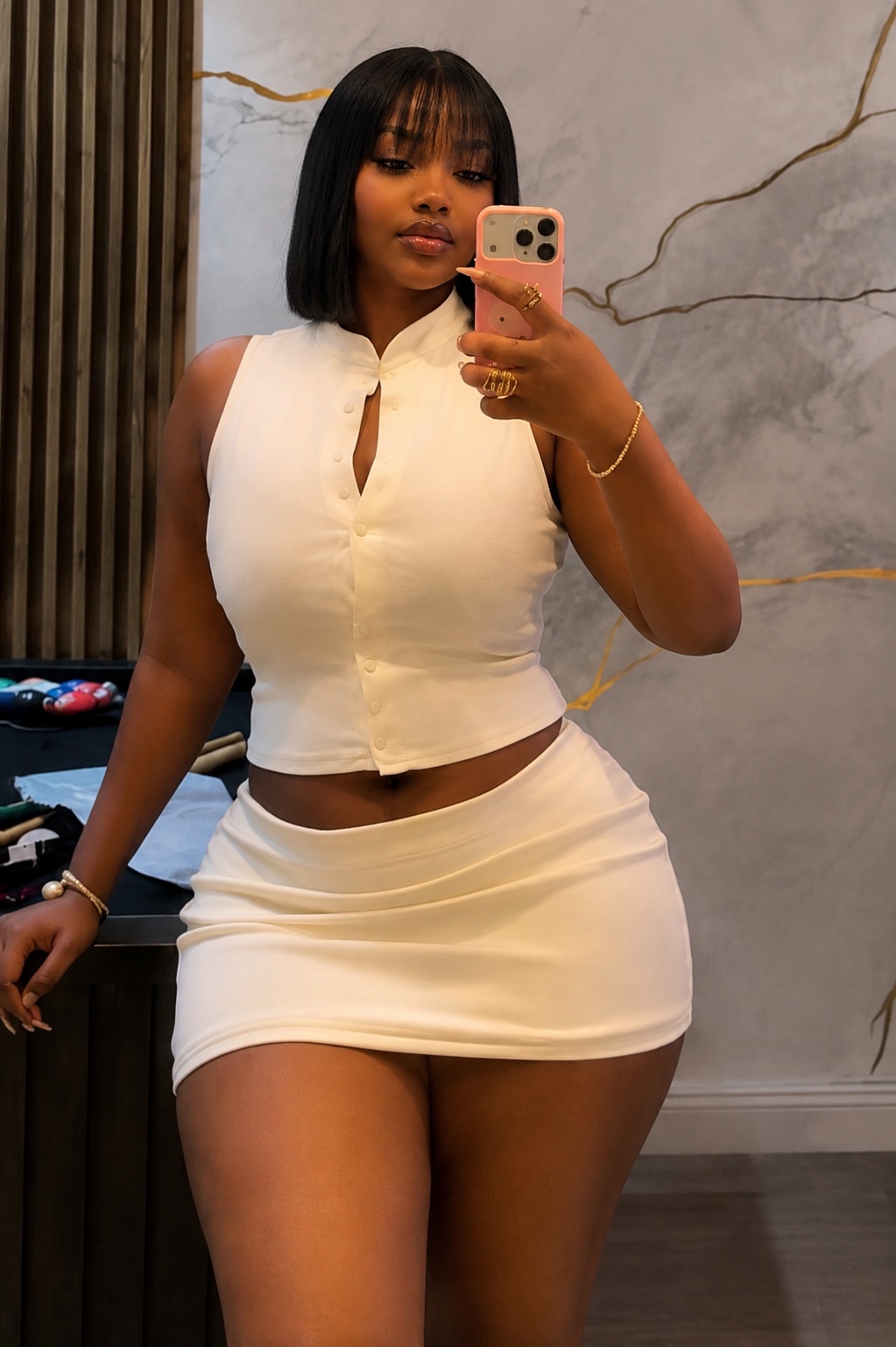 Ensemble blanc chic