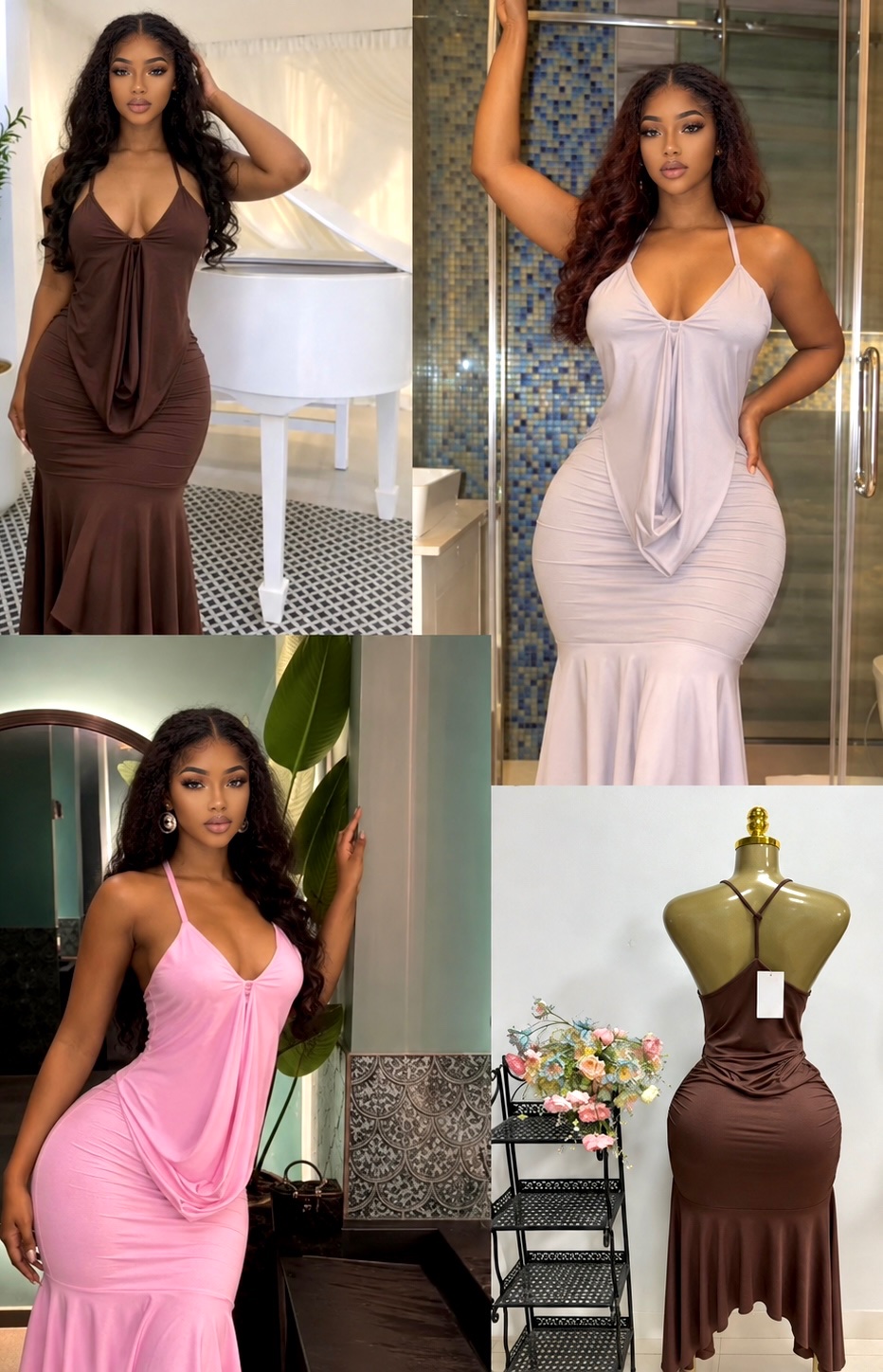 Robe longue sirène dos nu