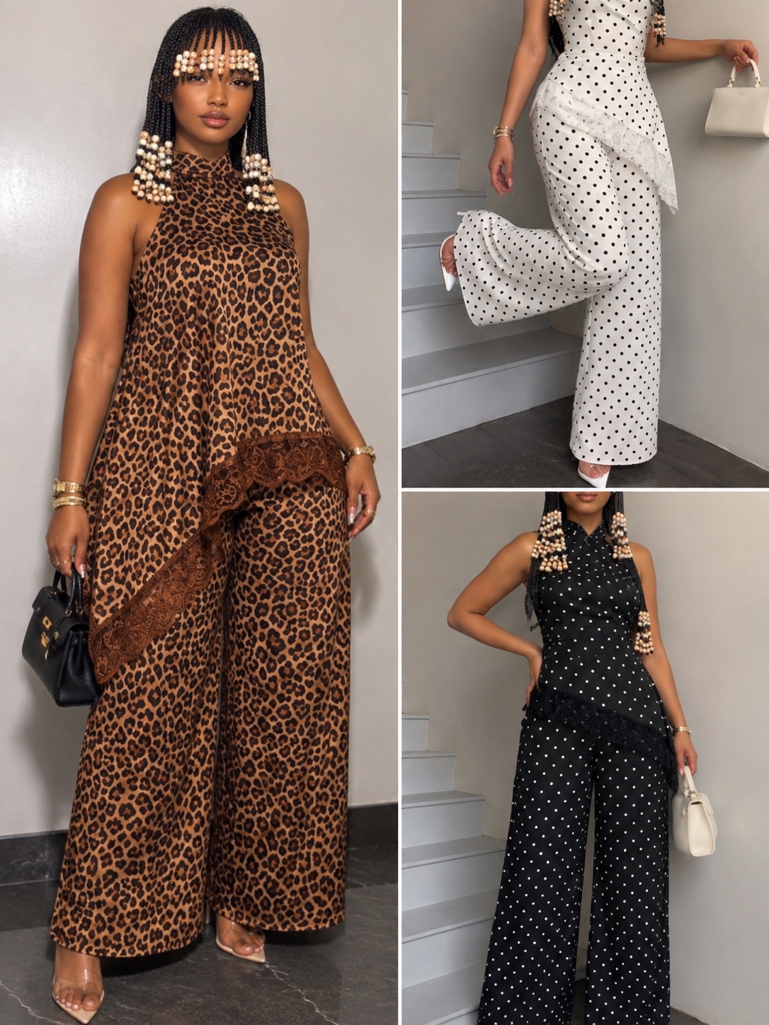 Ensemble pantalon asymétrique chic