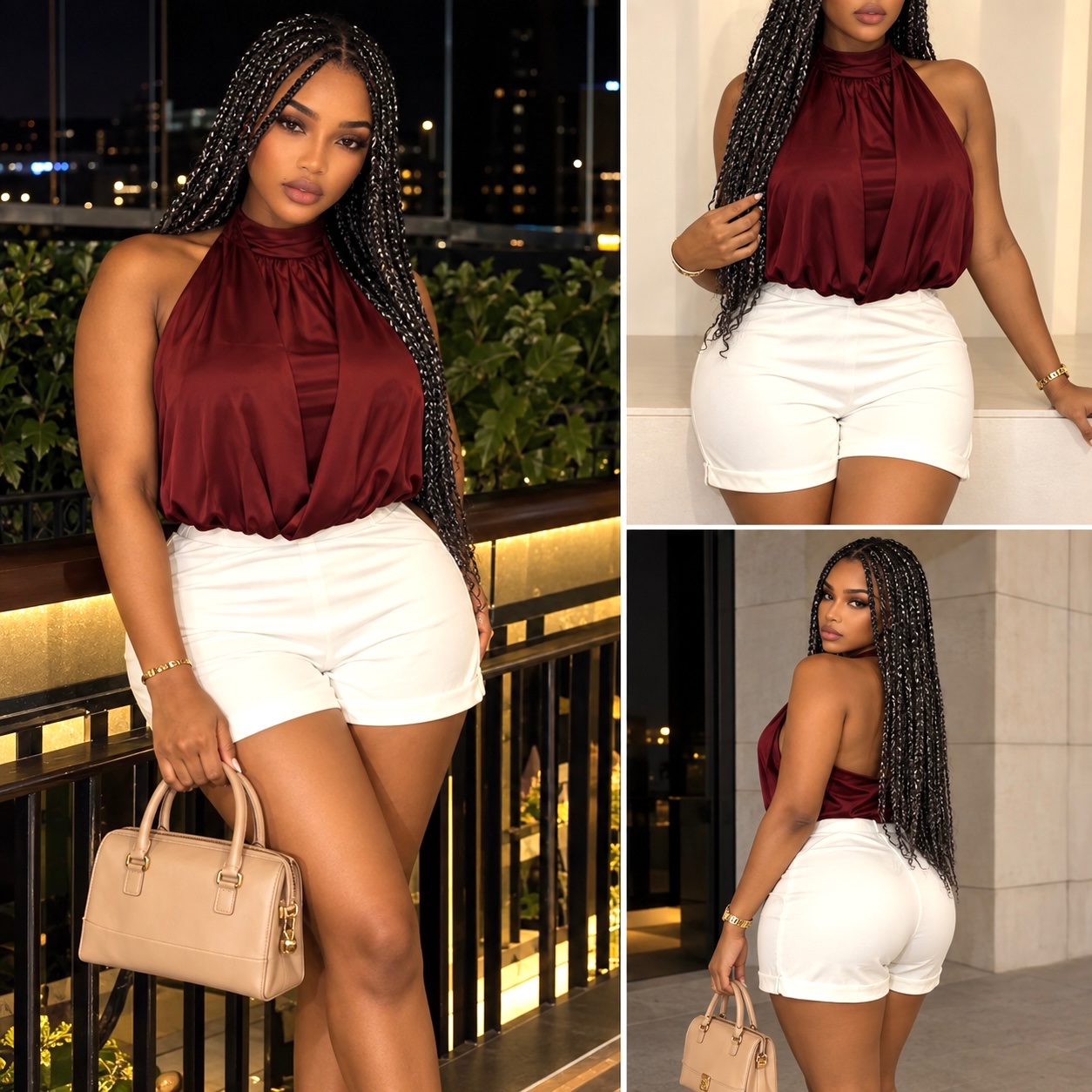 Ensemble Top Satiné et Short
