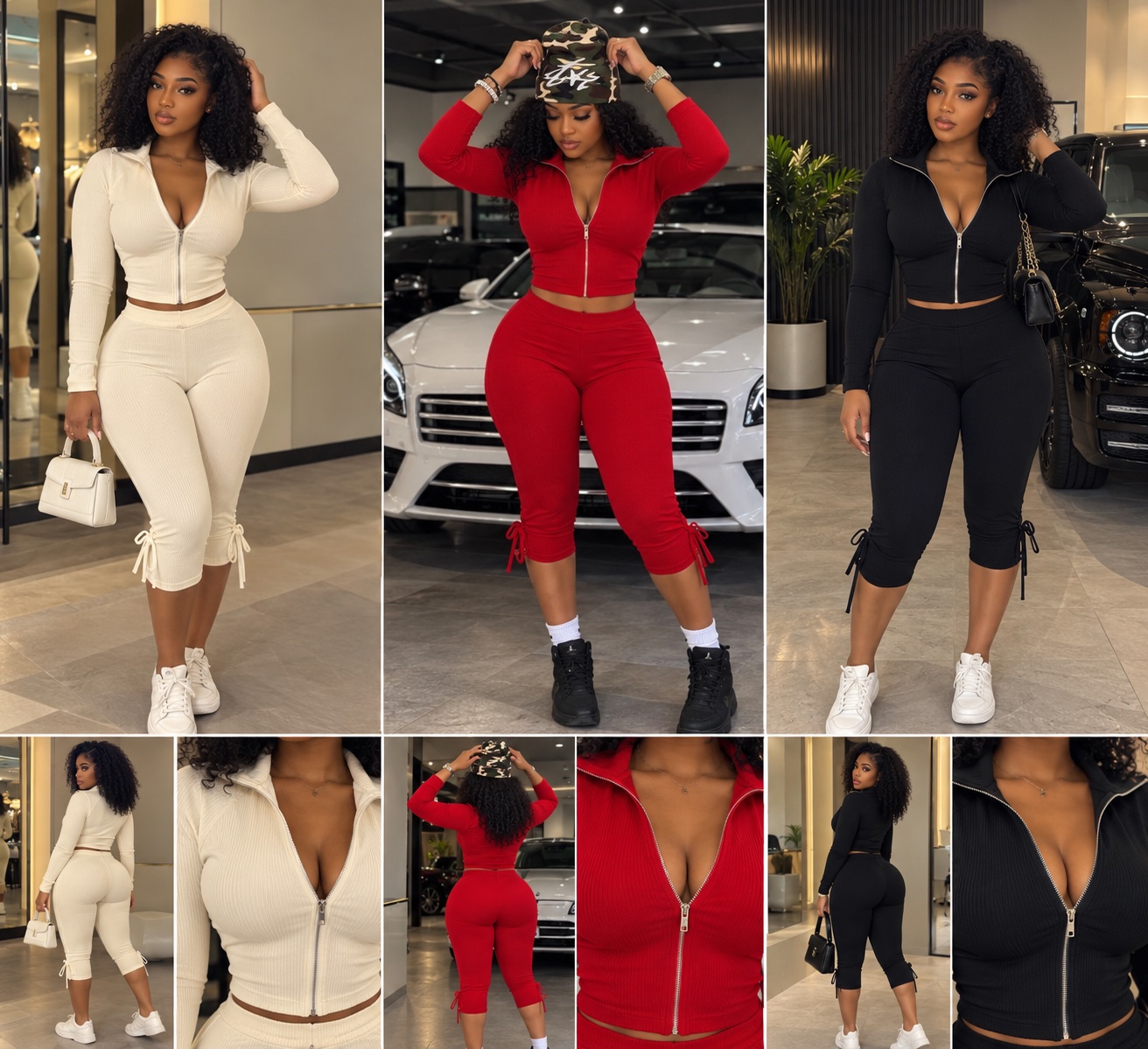 Ensemble jogging capri