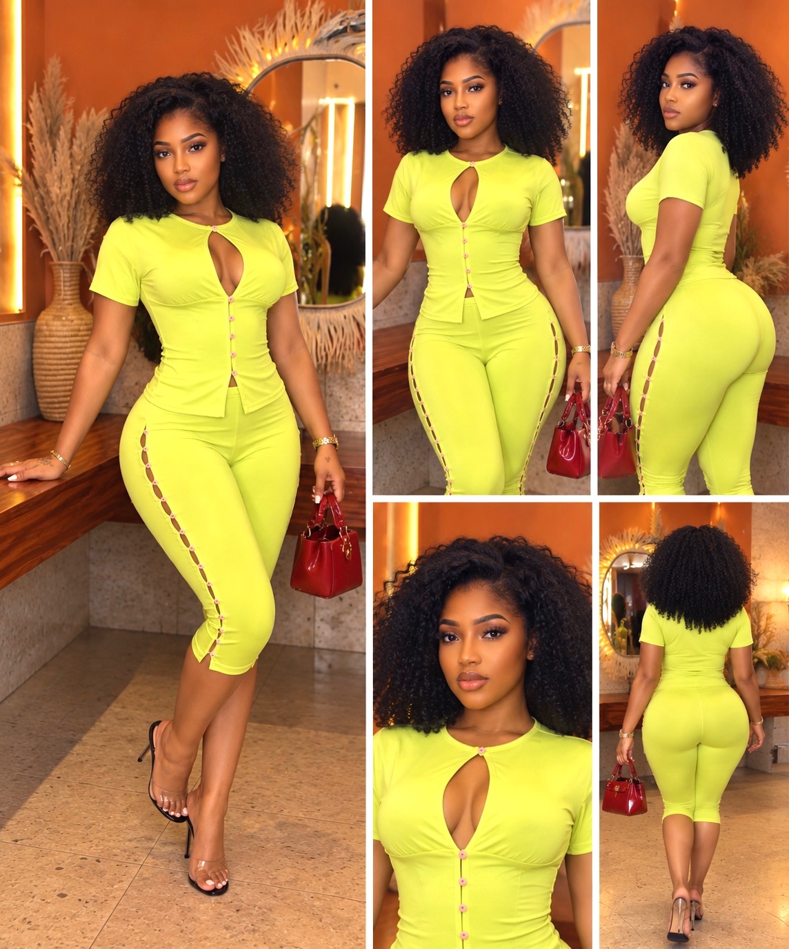 Ensemble moulant Vert Citron