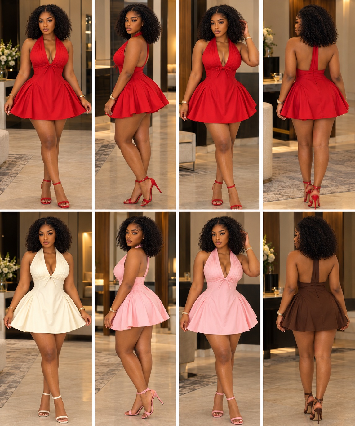 Robe patineuse dos nu