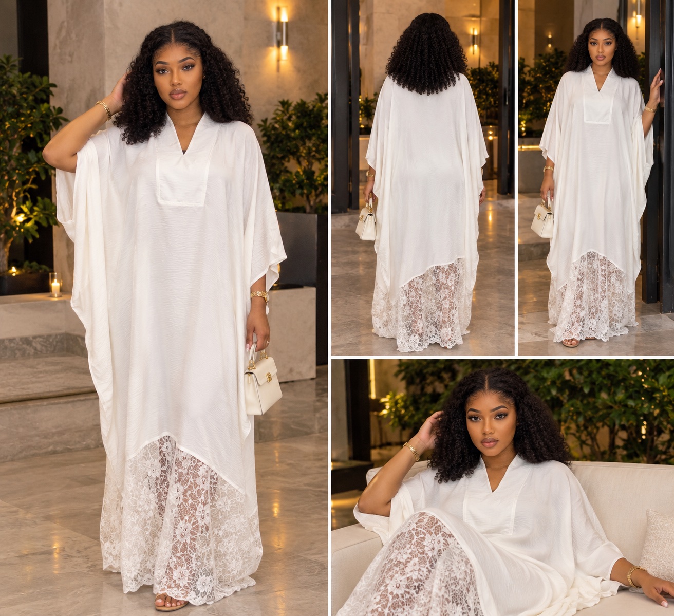 Caftan blanc élégant