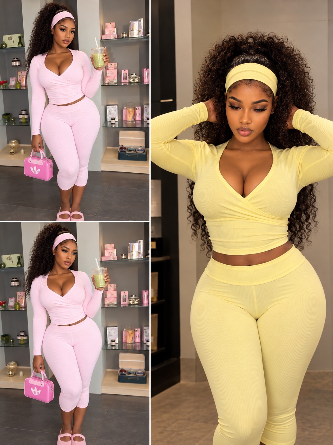 Ensemble top et legging côtelé
