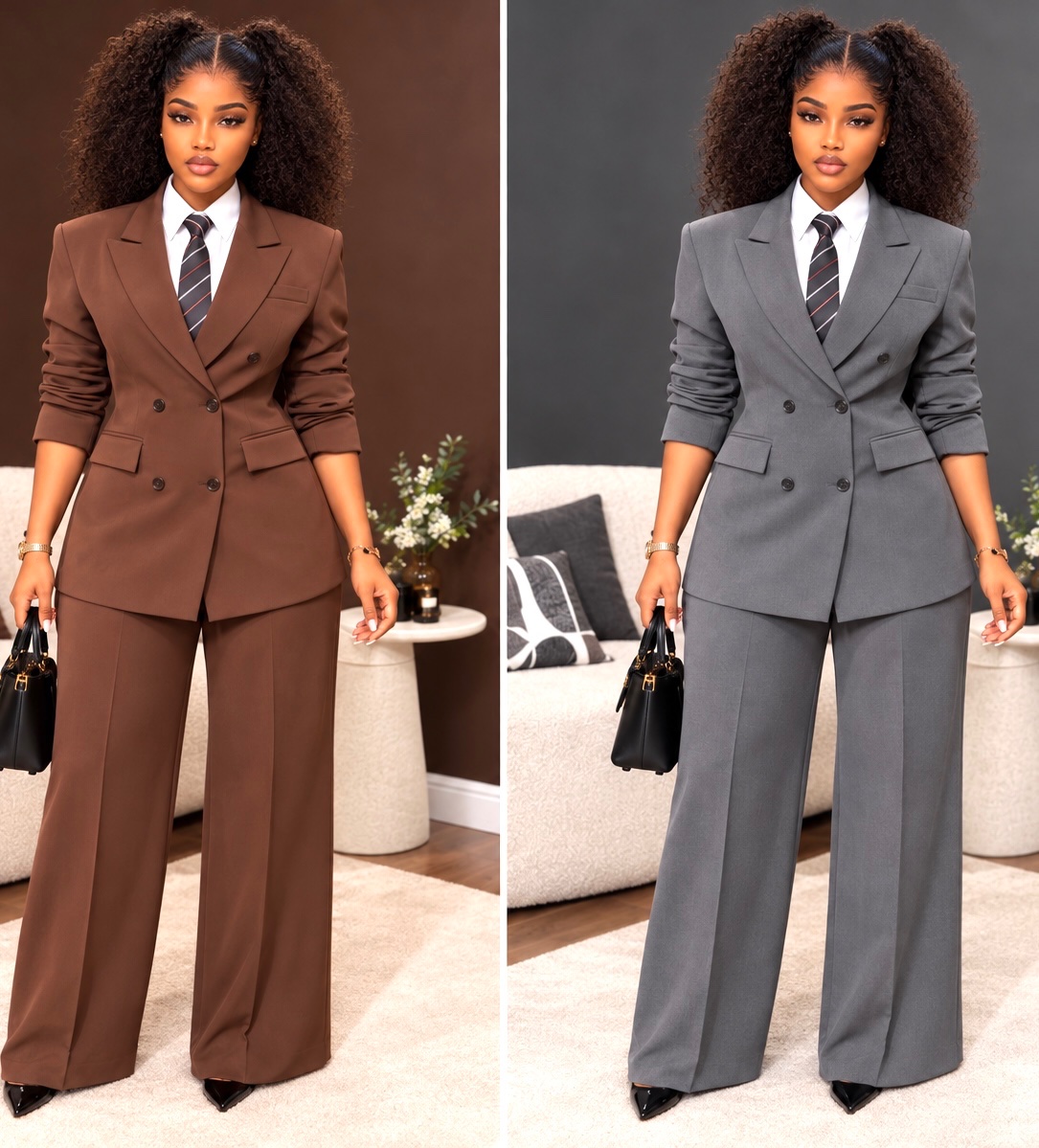 Ensemble tailleur pantalon féminin