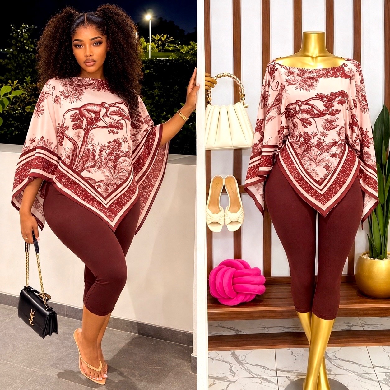 Ensemble legging et tunique imprimée