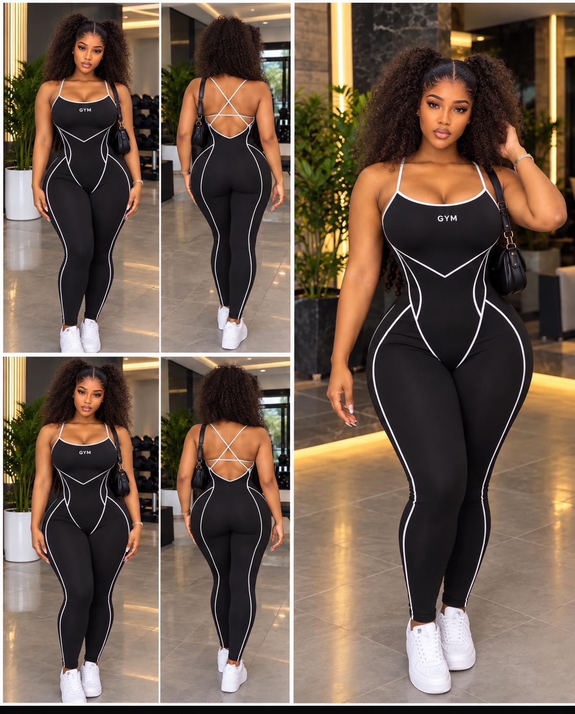 Combinaison de sport noire