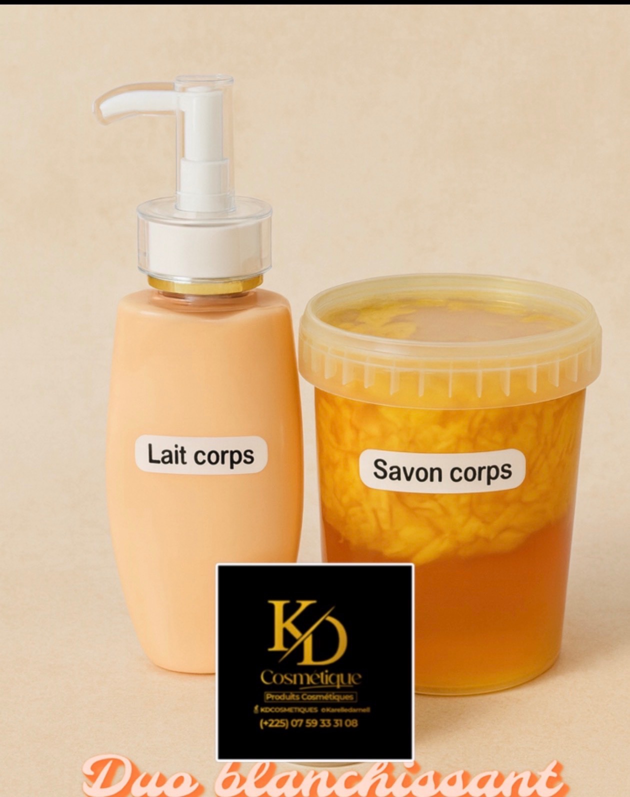 Duo blanchissant corps